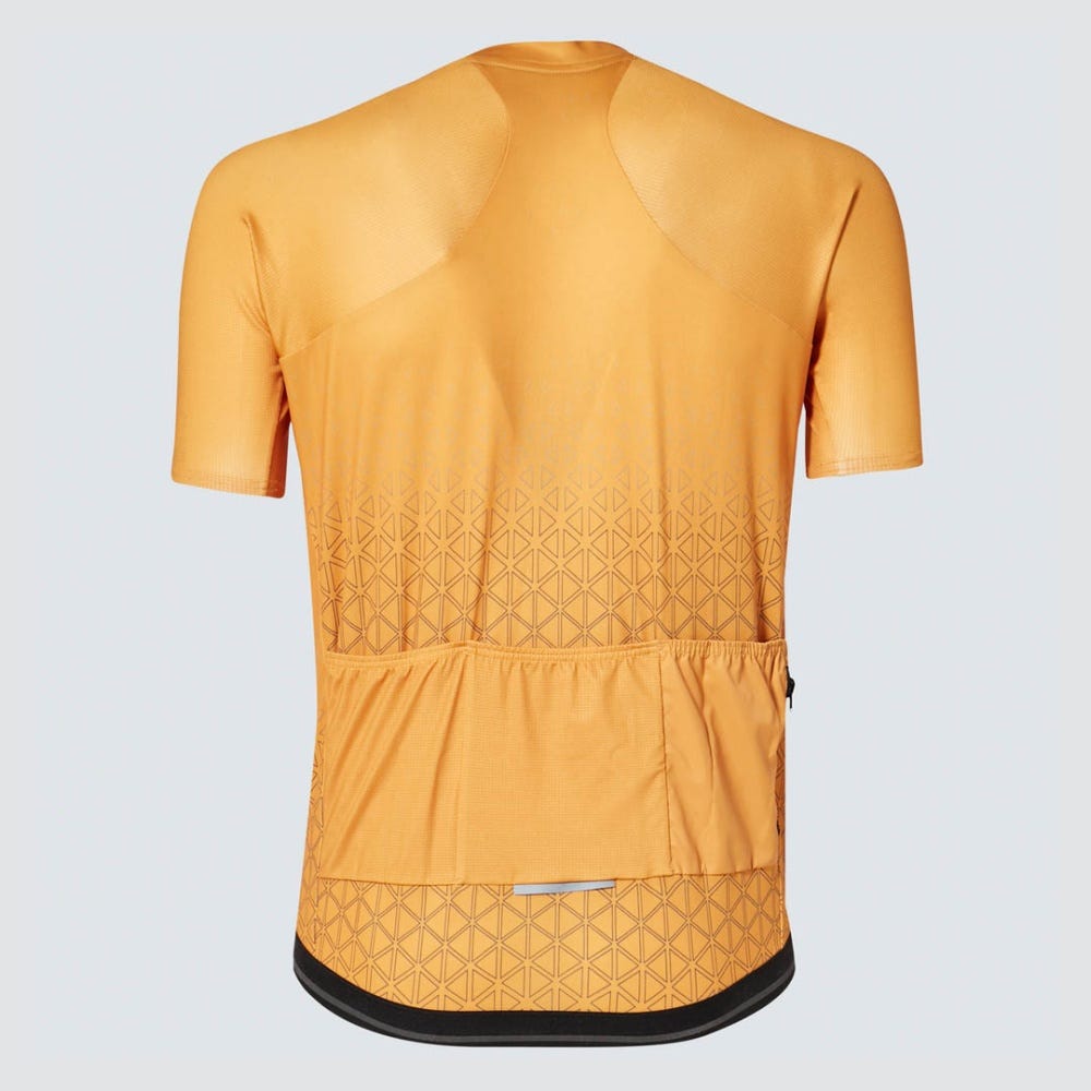 Oakley Endurance Packable Jersey for Cycling in Amber Yellow