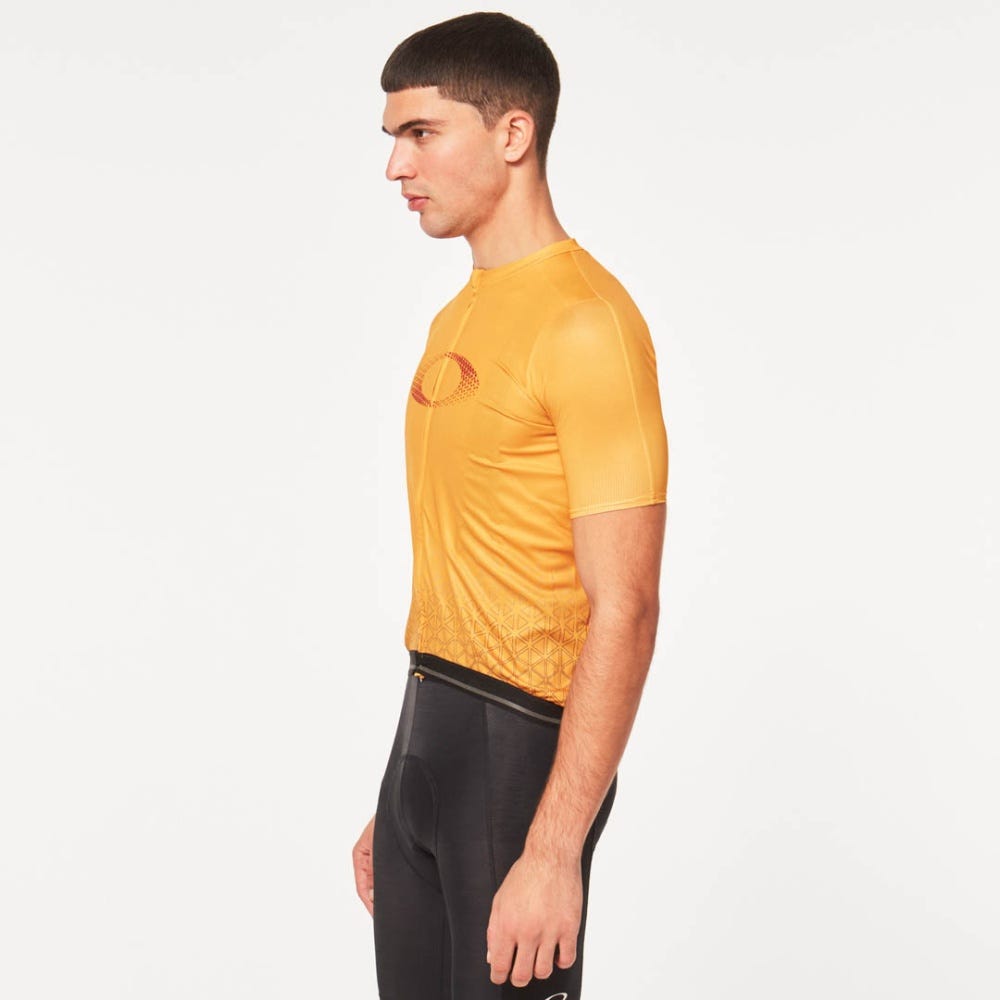Oakley Endurance Packable Jersey for Cycling in Amber Yellow
