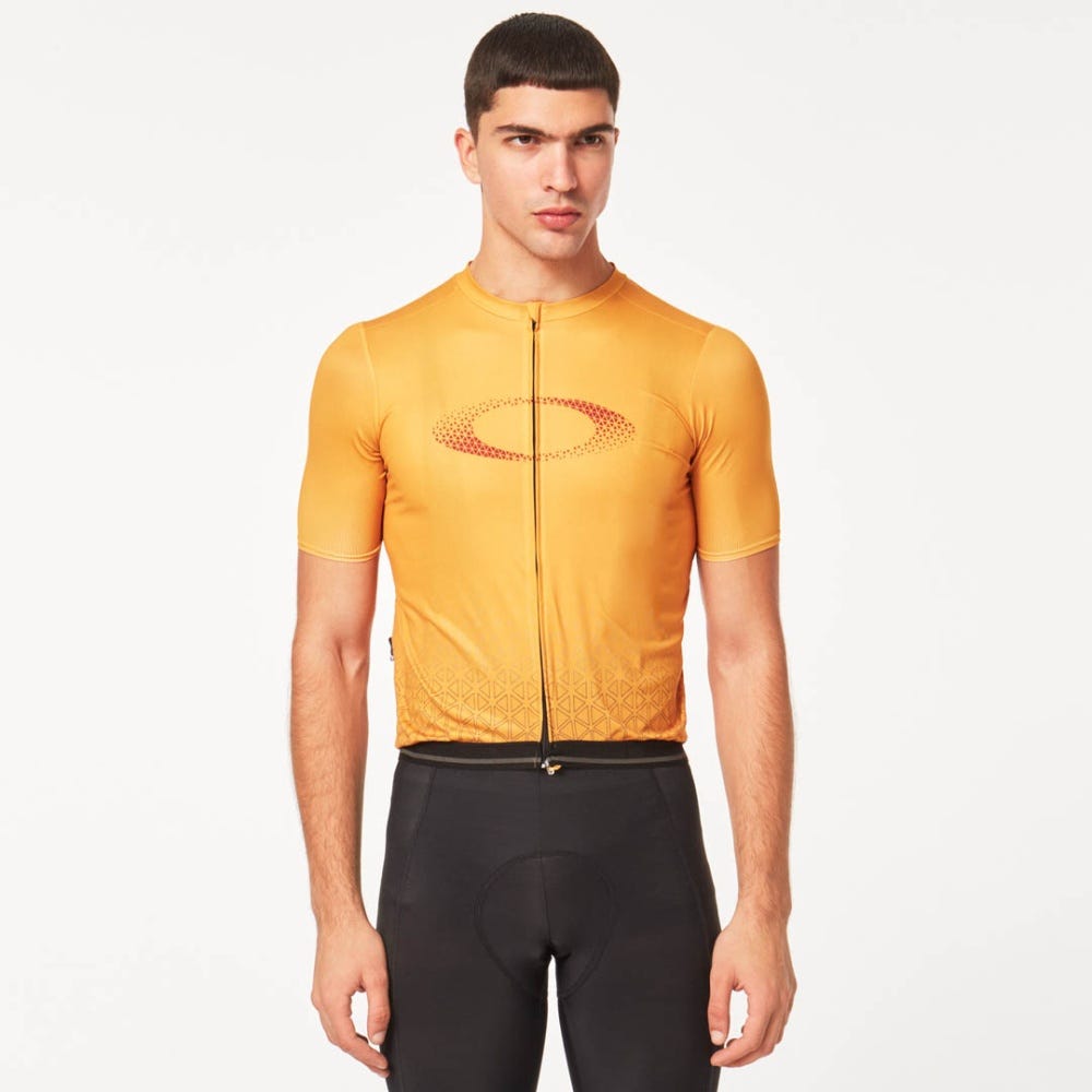 Oakley Endurance Packable Jersey for Cycling in Amber Yellow