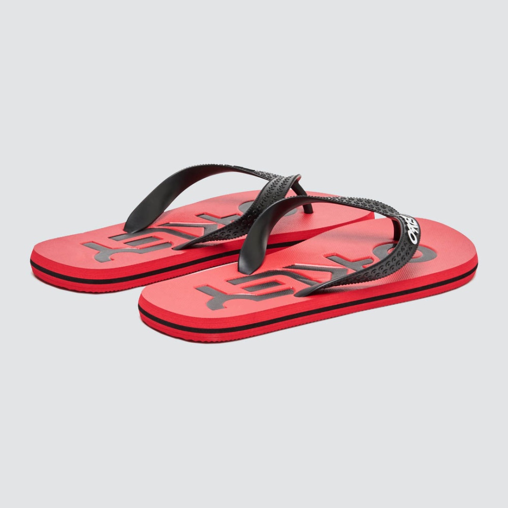 Oakley College Flip Flop in Red Line