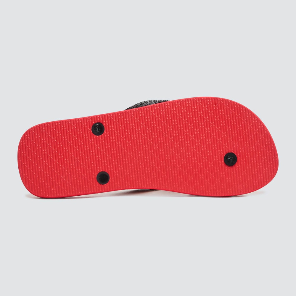 Oakley College Flip Flop in Red Line