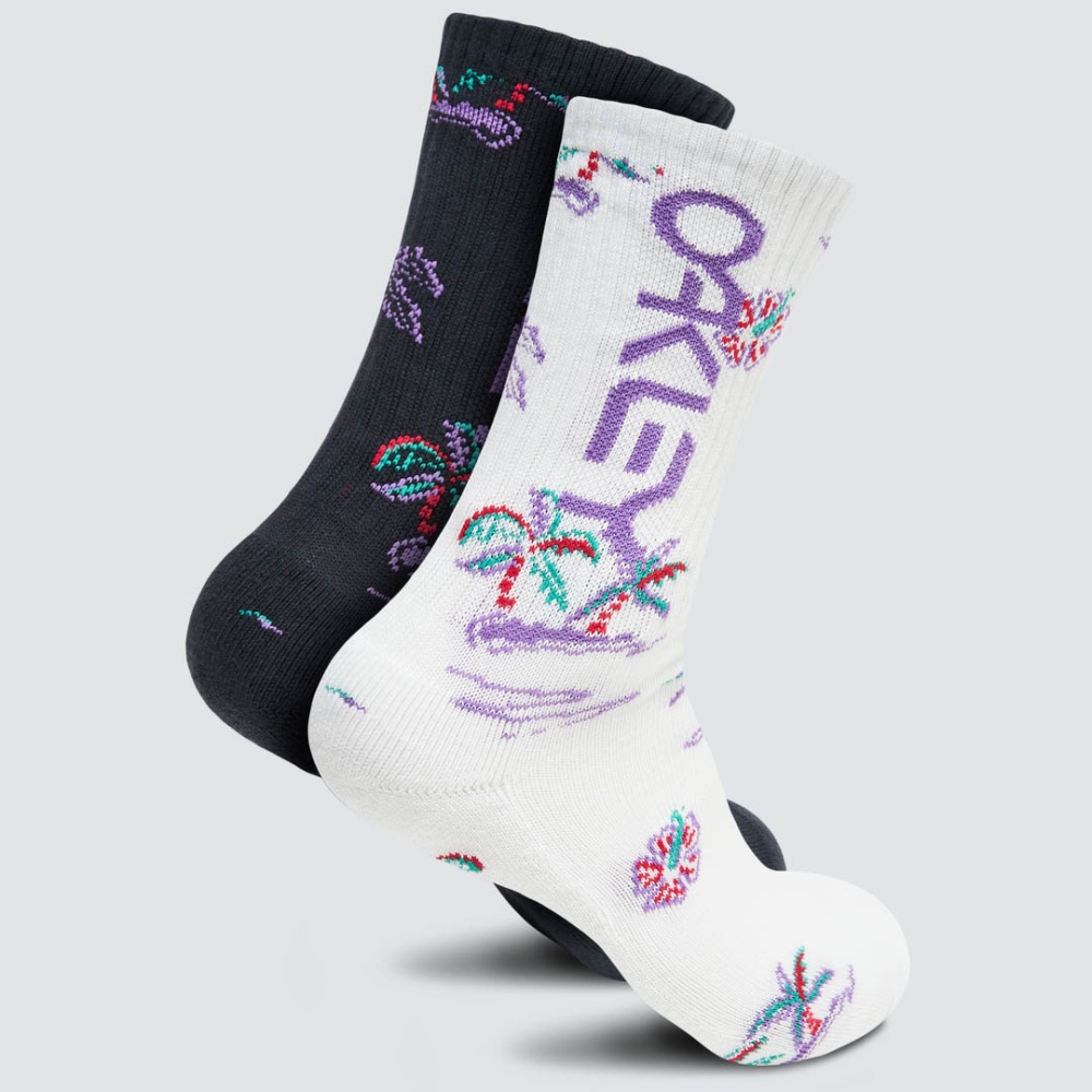 Oakley Paradise B1B Crew Sock  (2 Pcs) in White