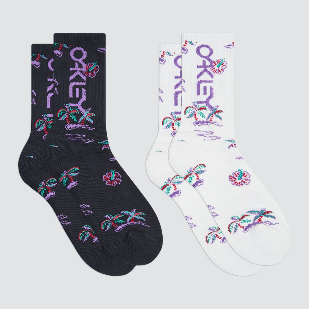 Oakley Paradise B1B Crew Sock  (2 Pcs) in White