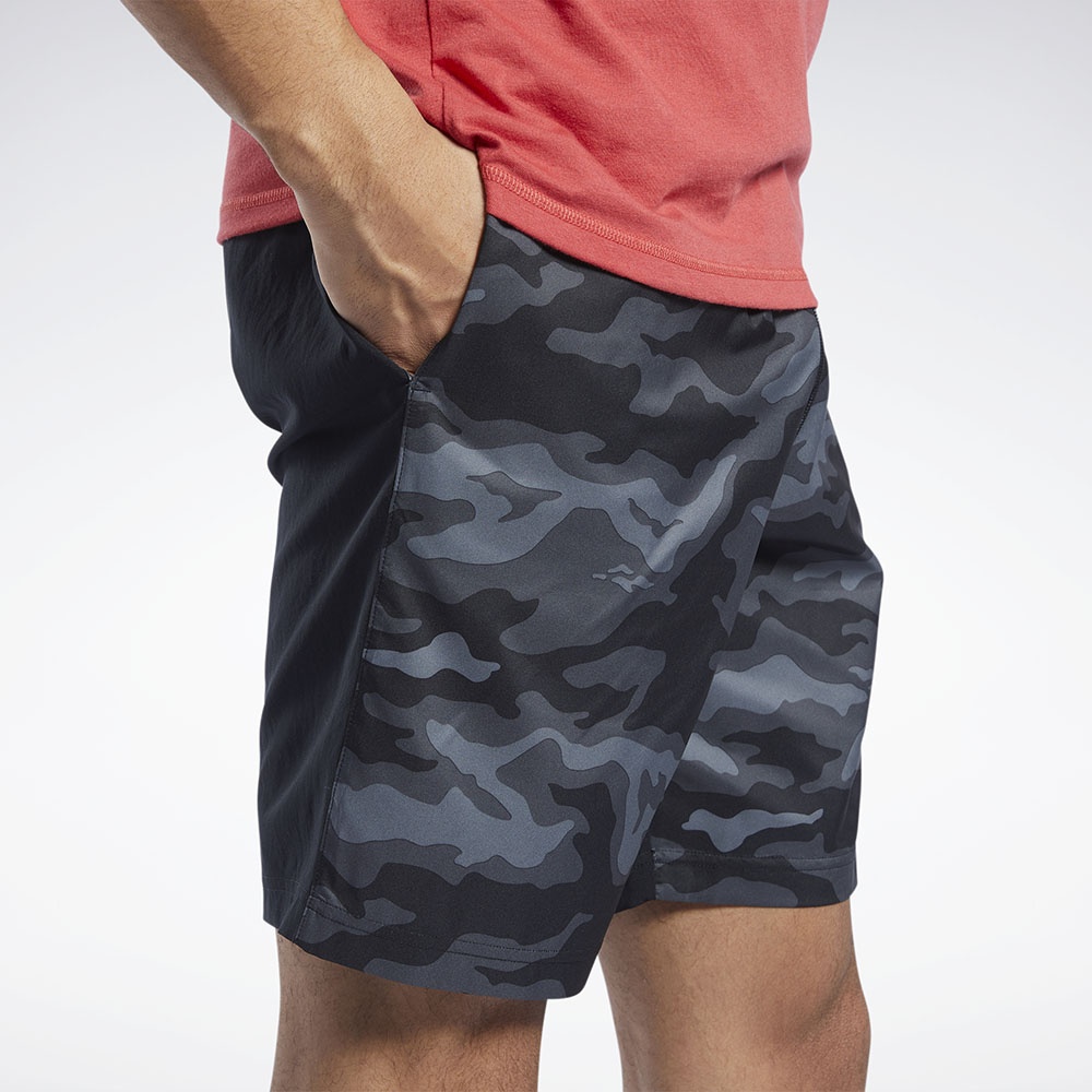 Reebok Workout Ready Graphic Shorts In Black