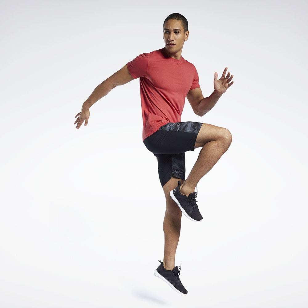 Reebok Workout Ready Graphic Shorts In Black