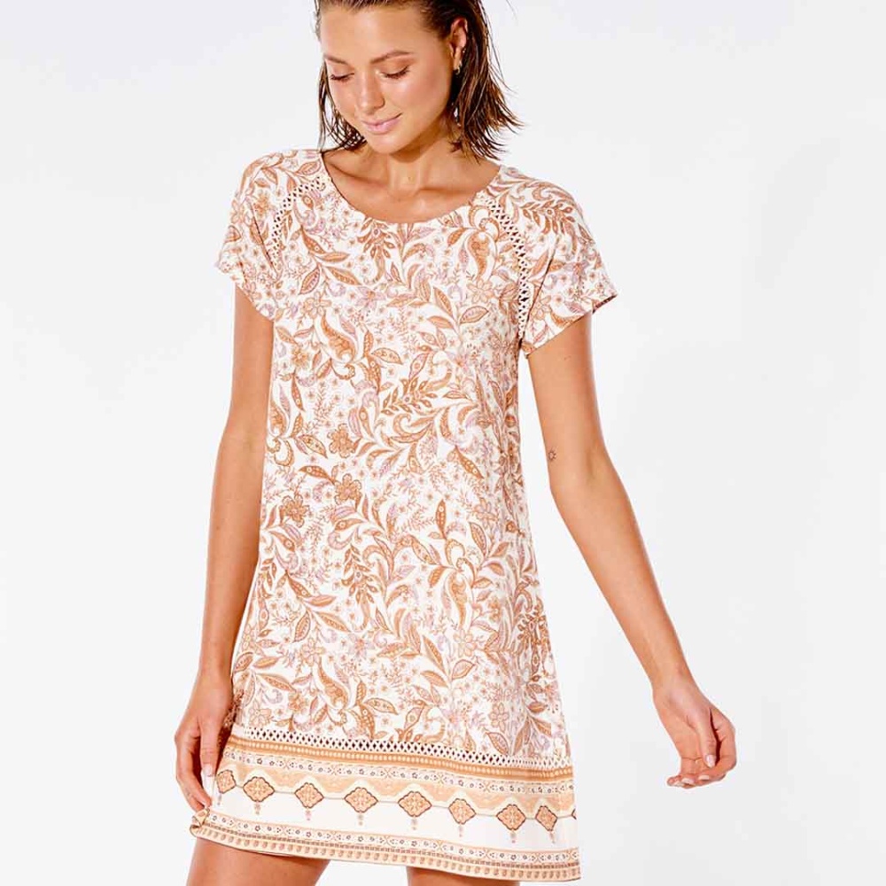 Rip Curl Lunar Tides Shift Dress in Nude