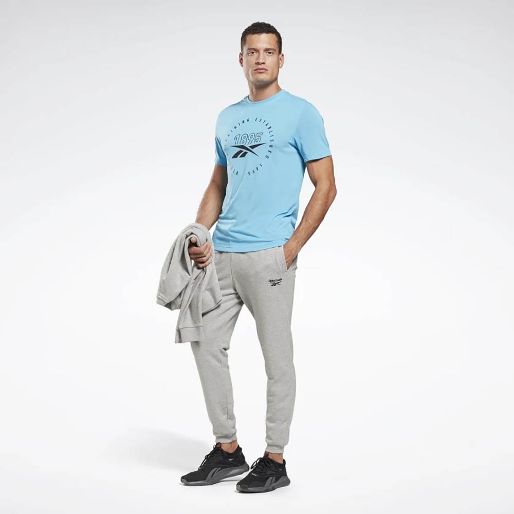 Reebok Identity Joggers In Medium Grey Heather