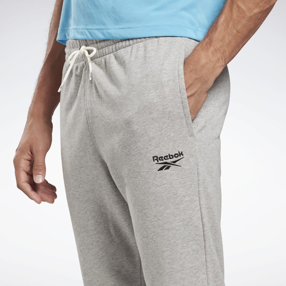 Reebok Identity Joggers In Medium Grey Heather