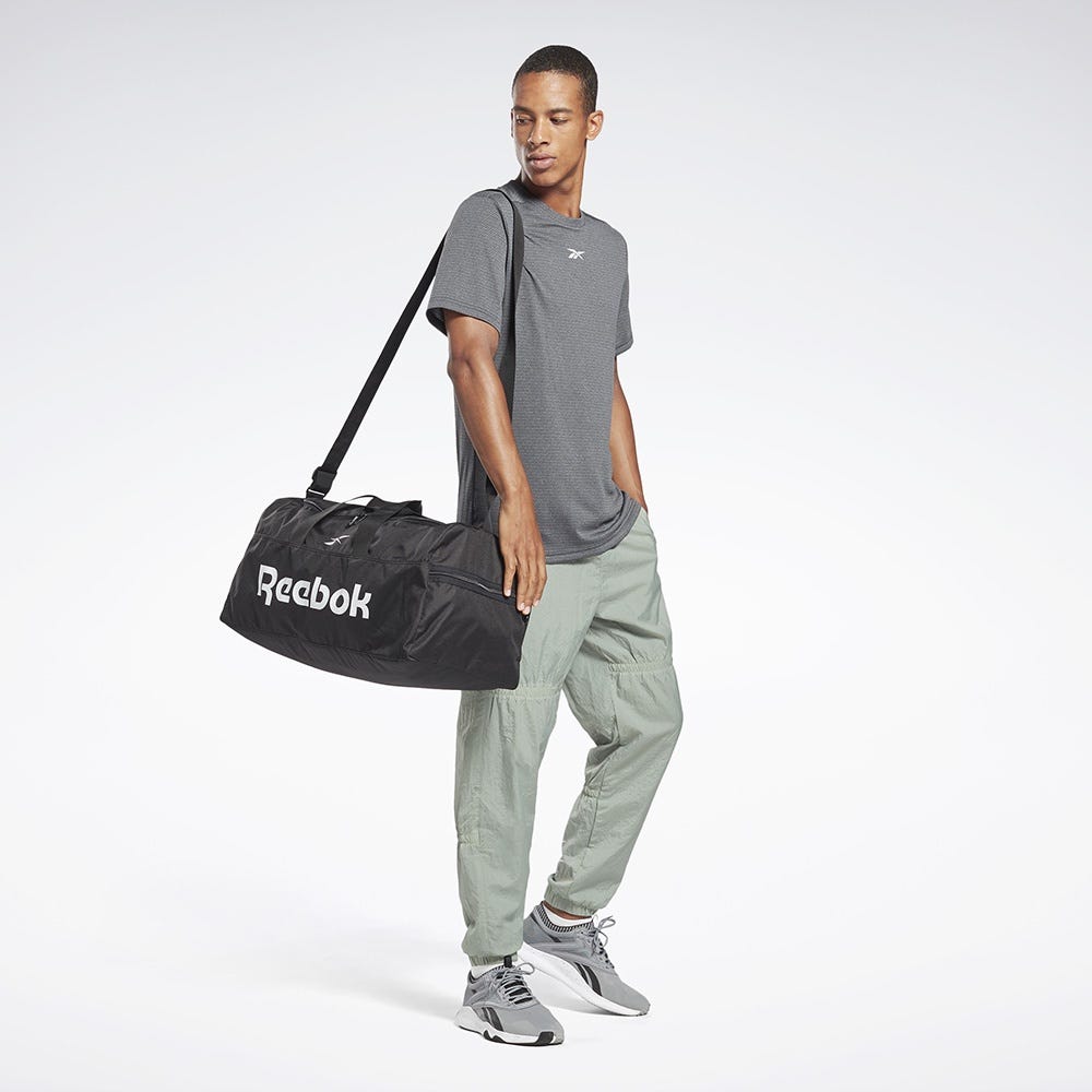 Reebok Active Core Grip Duffle Bag Medium In Black/Black