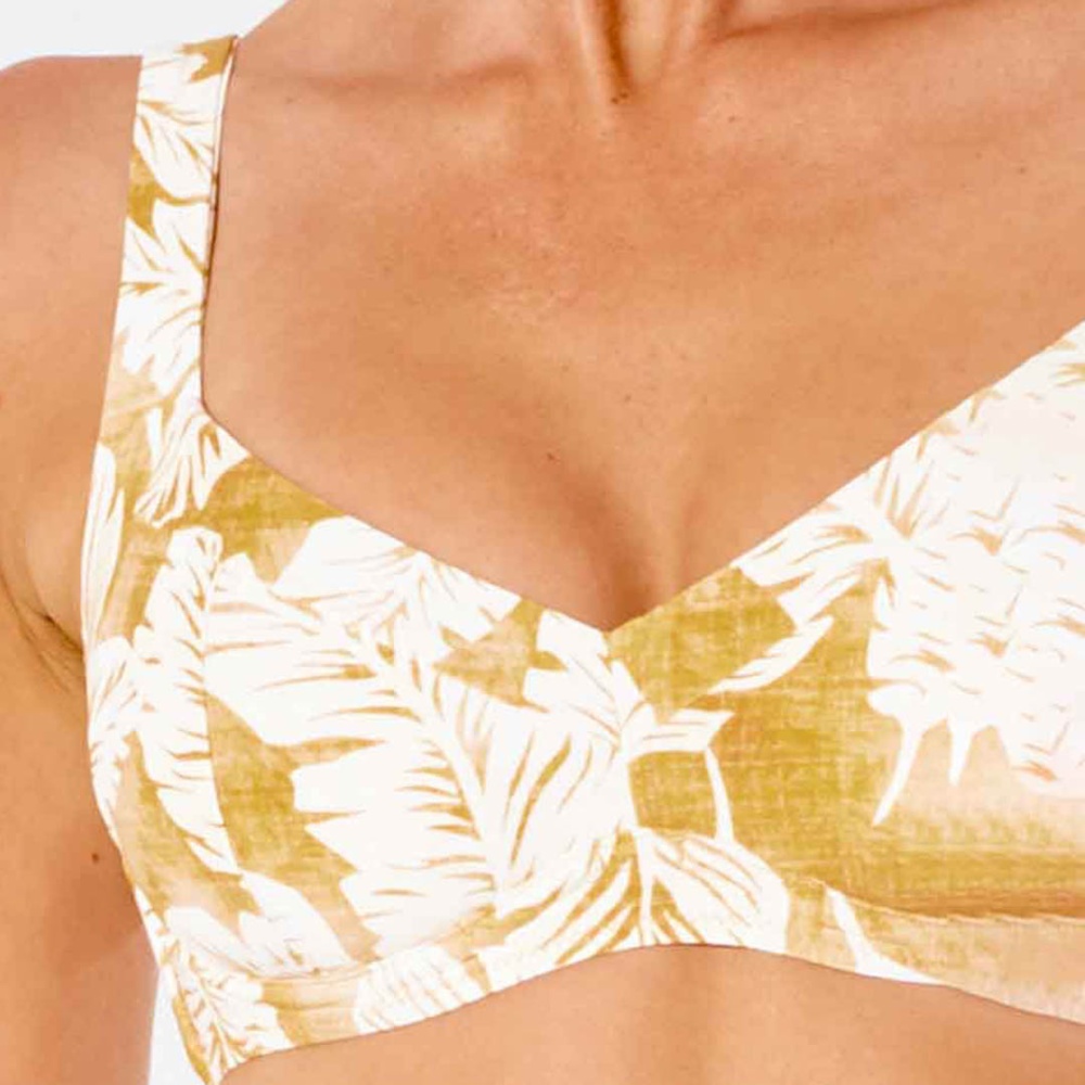 Rip Curl Summer Palm DD Bikini Top in Honey