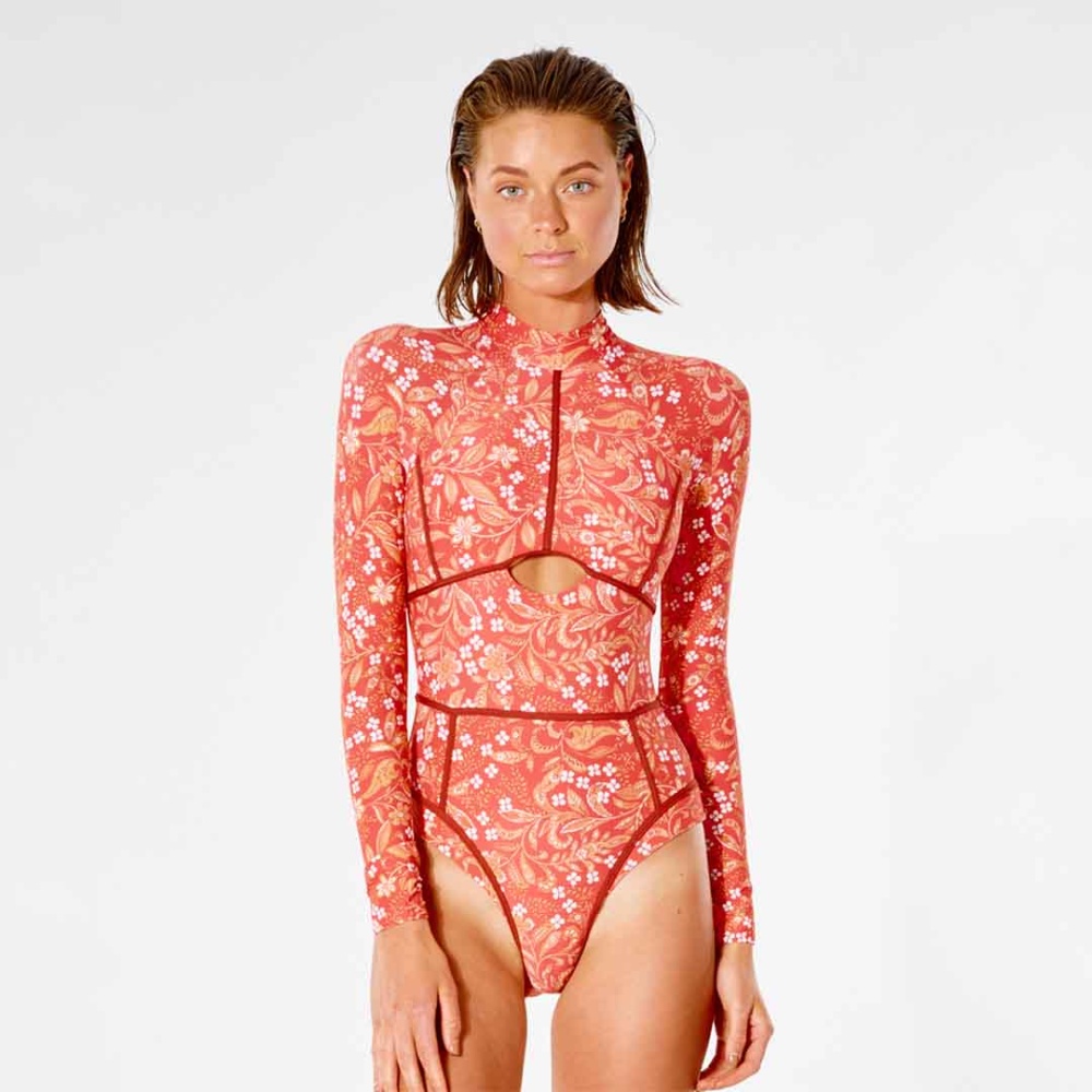 Rip Curl Lunar Tides Good Coverage Surf Suit in Red