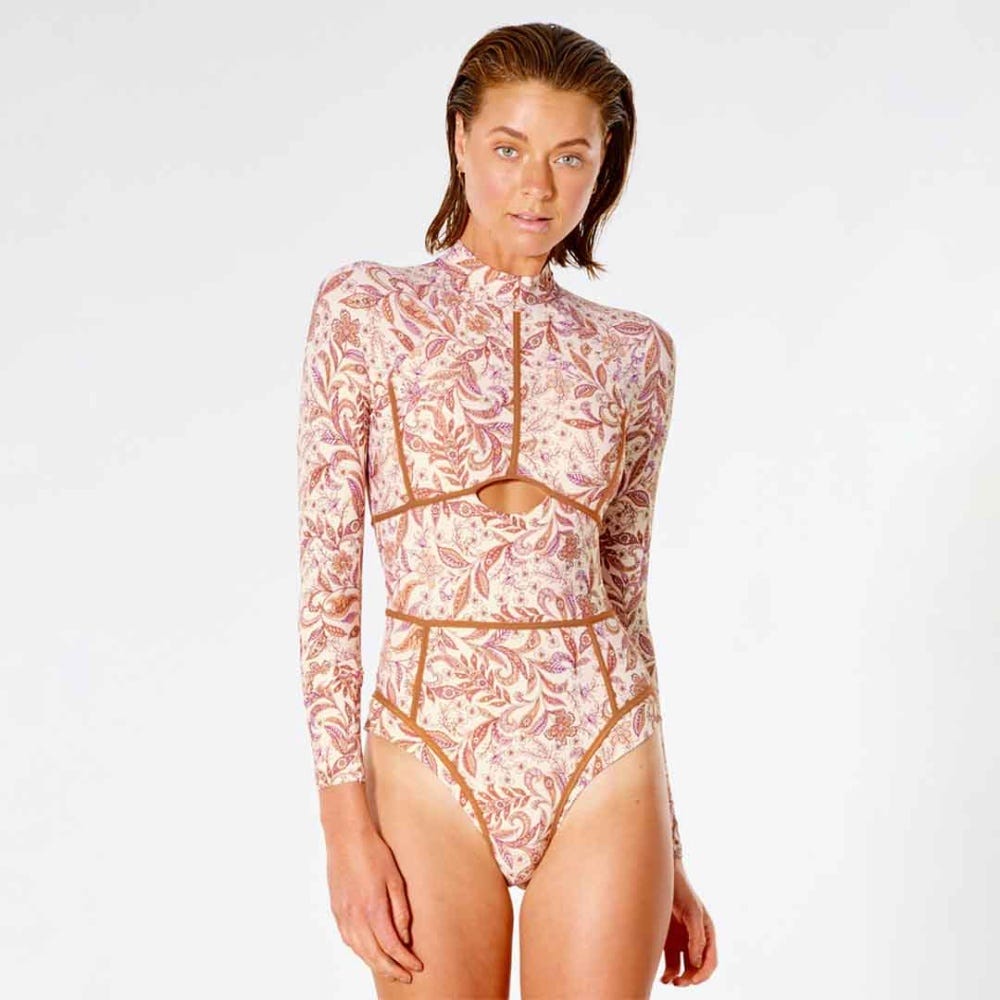 Rip Curl Lunar Tides Good Coverage Surf Suit in Nude