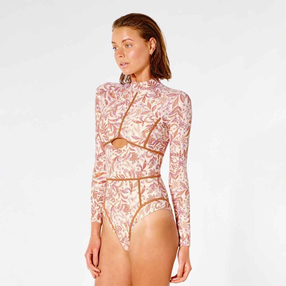 Rip Curl Lunar Tides Good Coverage Surf Suit in Nude