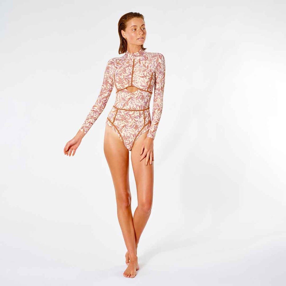 Rip Curl Lunar Tides Good Coverage Surf Suit in Nude