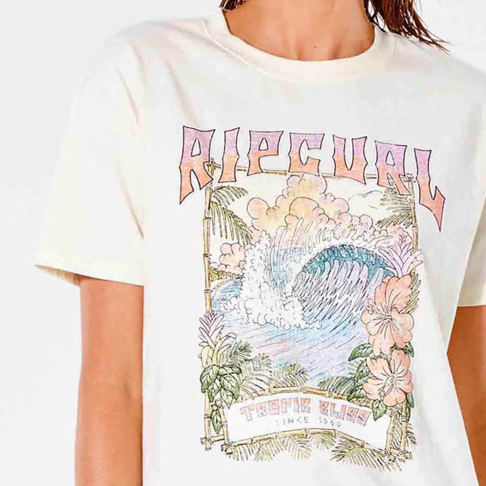 Rip Curl Tropic Bliss Relaxed T-Shirt in Bone
