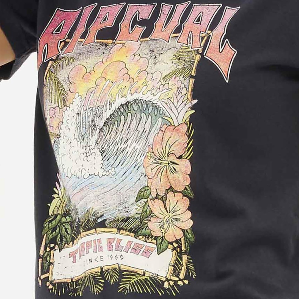 Rip Curl Tropic Bliss Relaxed T-Shirt in Washed Black