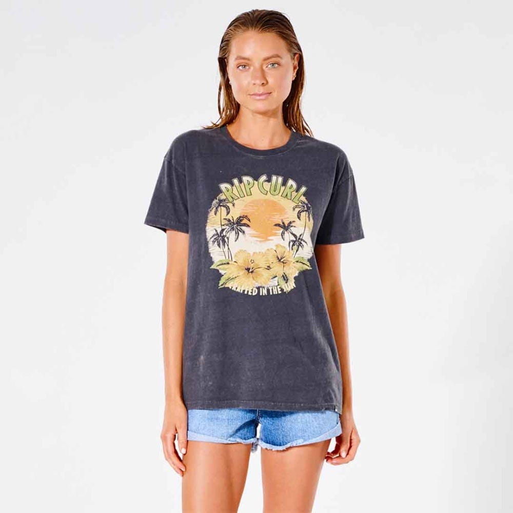 Rip Curl Sunchaser Oversized T-Shirt in Washed Black