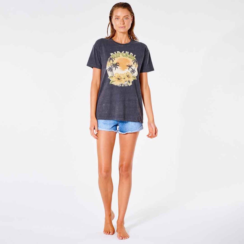 Rip Curl Sunchaser Oversized T-Shirt in Washed Black