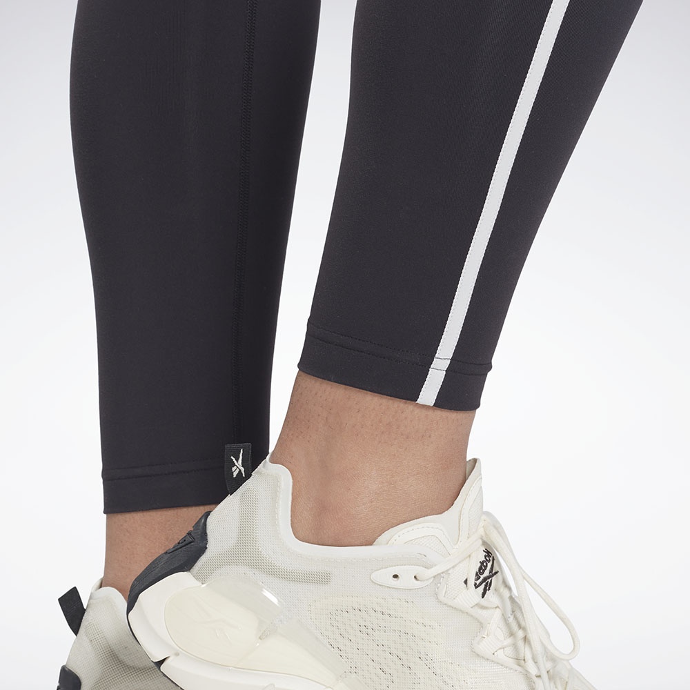 Reebok Lux High-Waisted Colorblock Leggings In Black