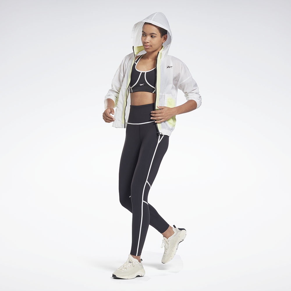 Reebok Lux High-Waisted Colorblock Leggings In Black