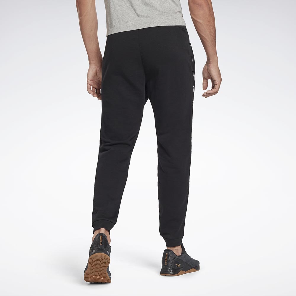 Reebok Workout Ready Piping Joggers In Black