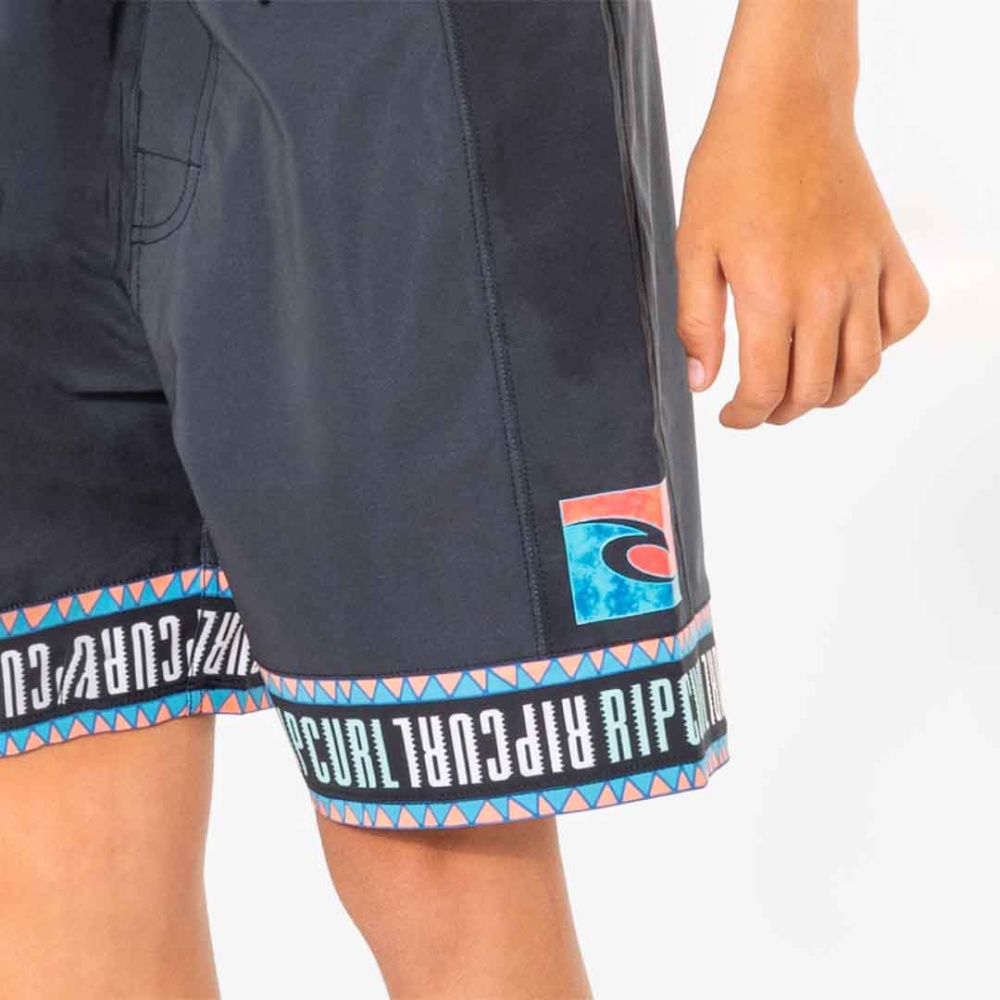 Rip Curl Mirage 16" Origins Boardshorts for Boys (8-16 years) in Washed Black