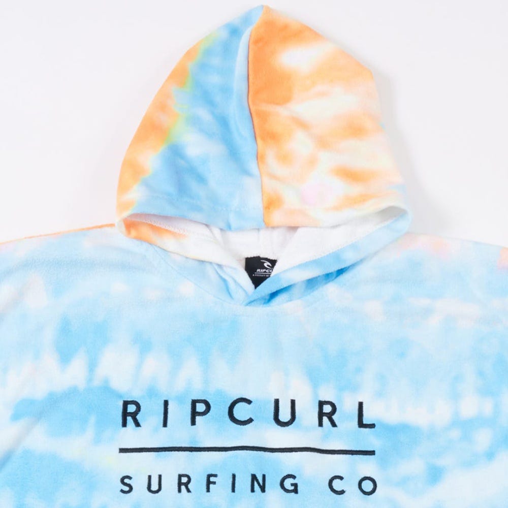 Rip Curl Kids Print Hooded Towel in Blue White