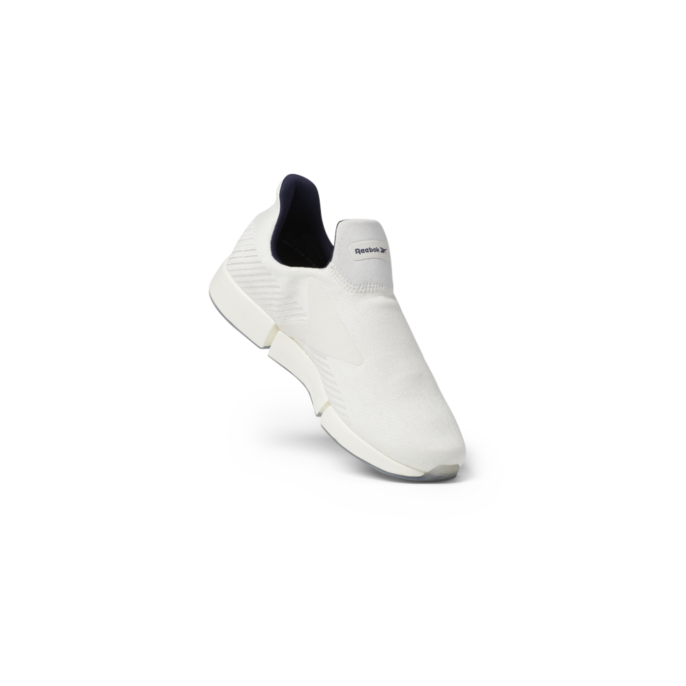 Reebok Dailyfit Dmx Slip-On Shoes In Chalk/Vector Navy/Ftwr White