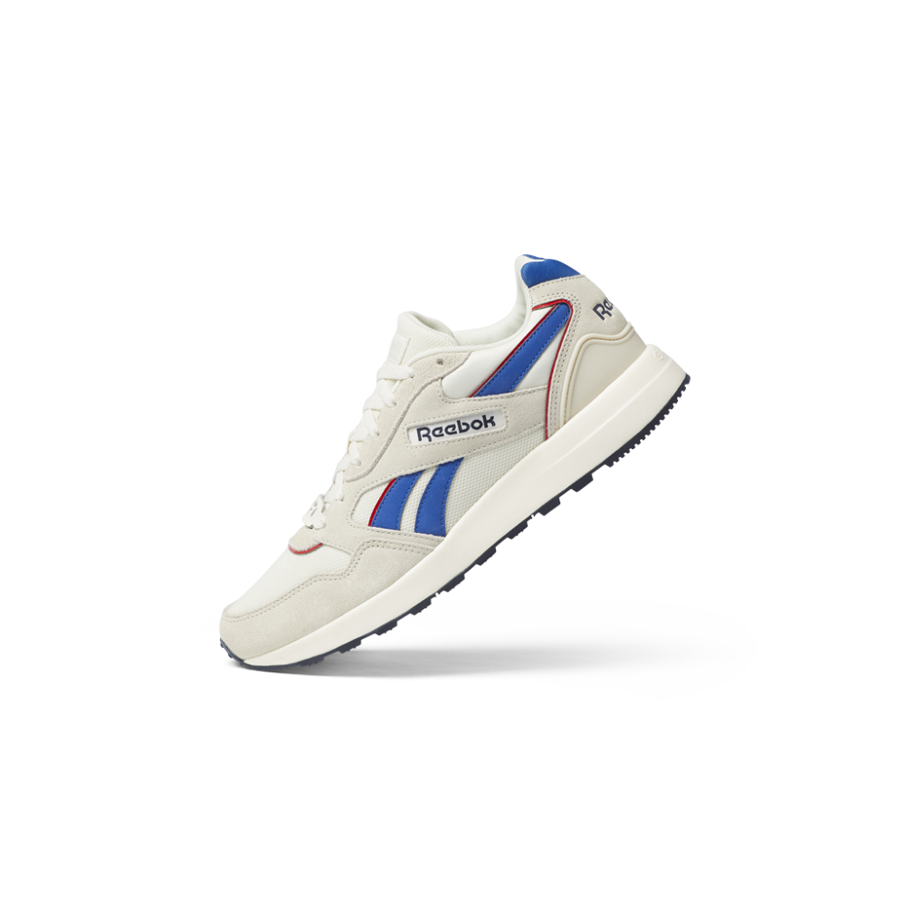 Reebok GL 1000 Unisex Shoes In Classic White/Vector Blue/Vector Red