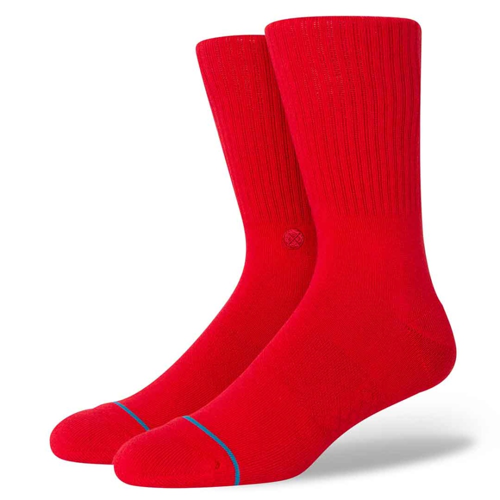 Stance Icon Crew Socks in Red