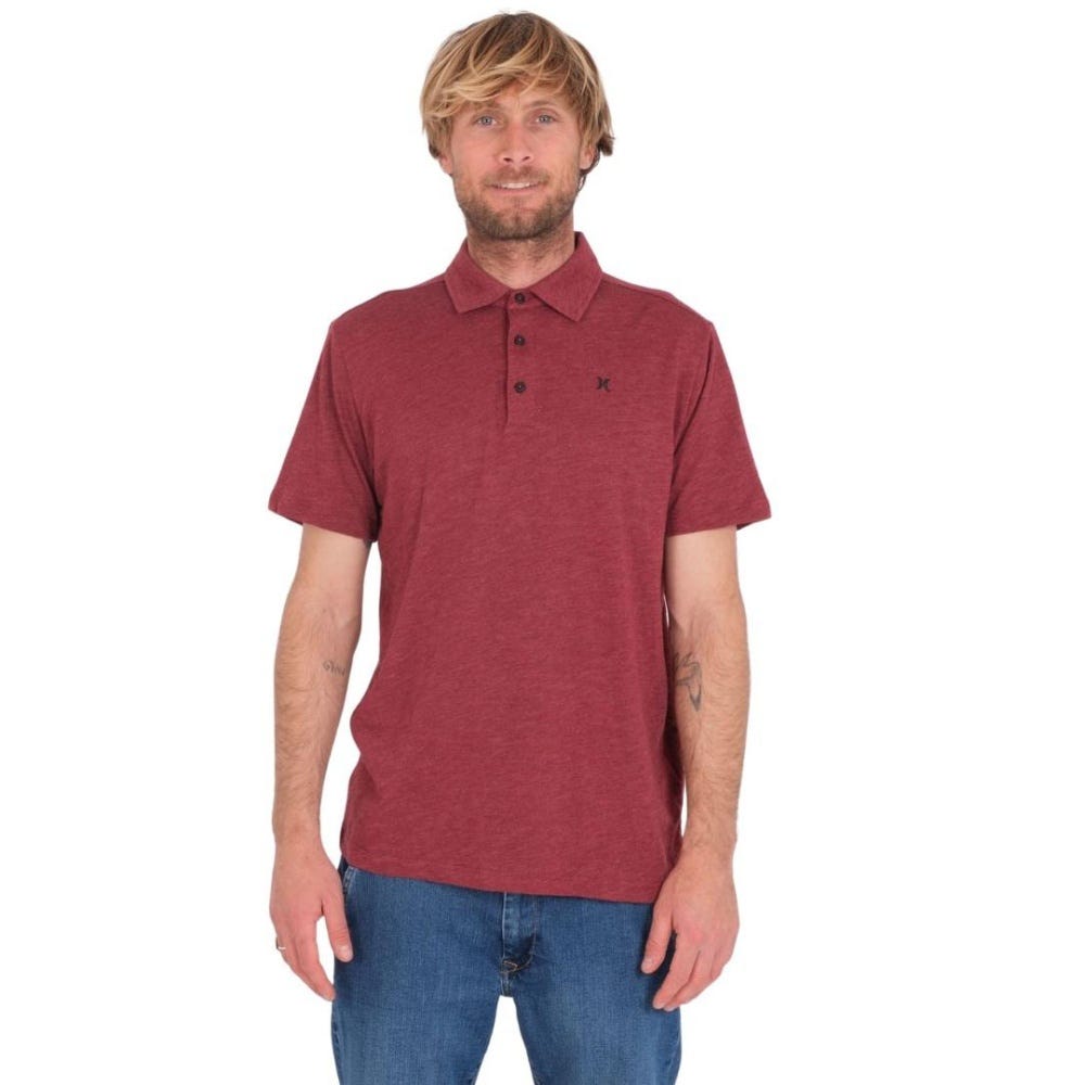 Hurley Ace Vista Short Sleeve Polo in True Red Heather