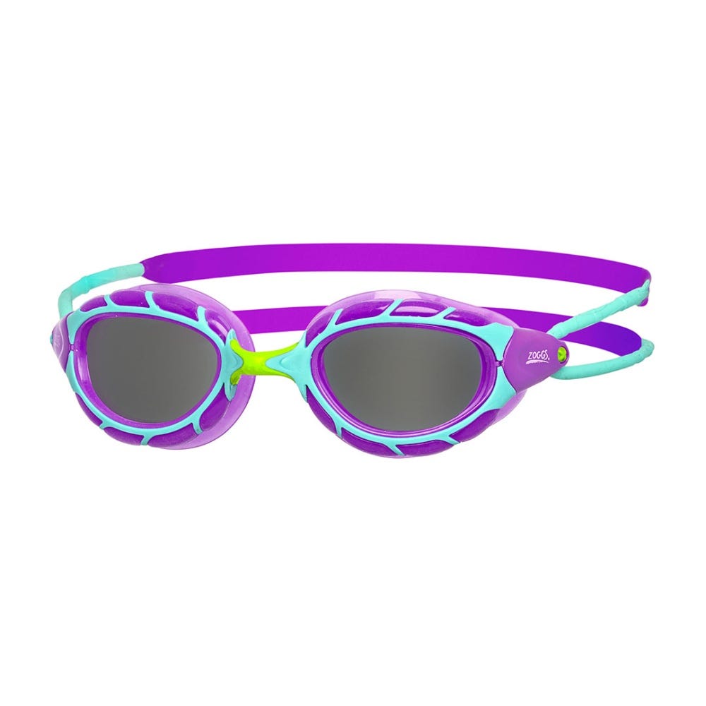 Zoggs Predator Junior Swimming Goggles in Purple/Light Blue/Smoke