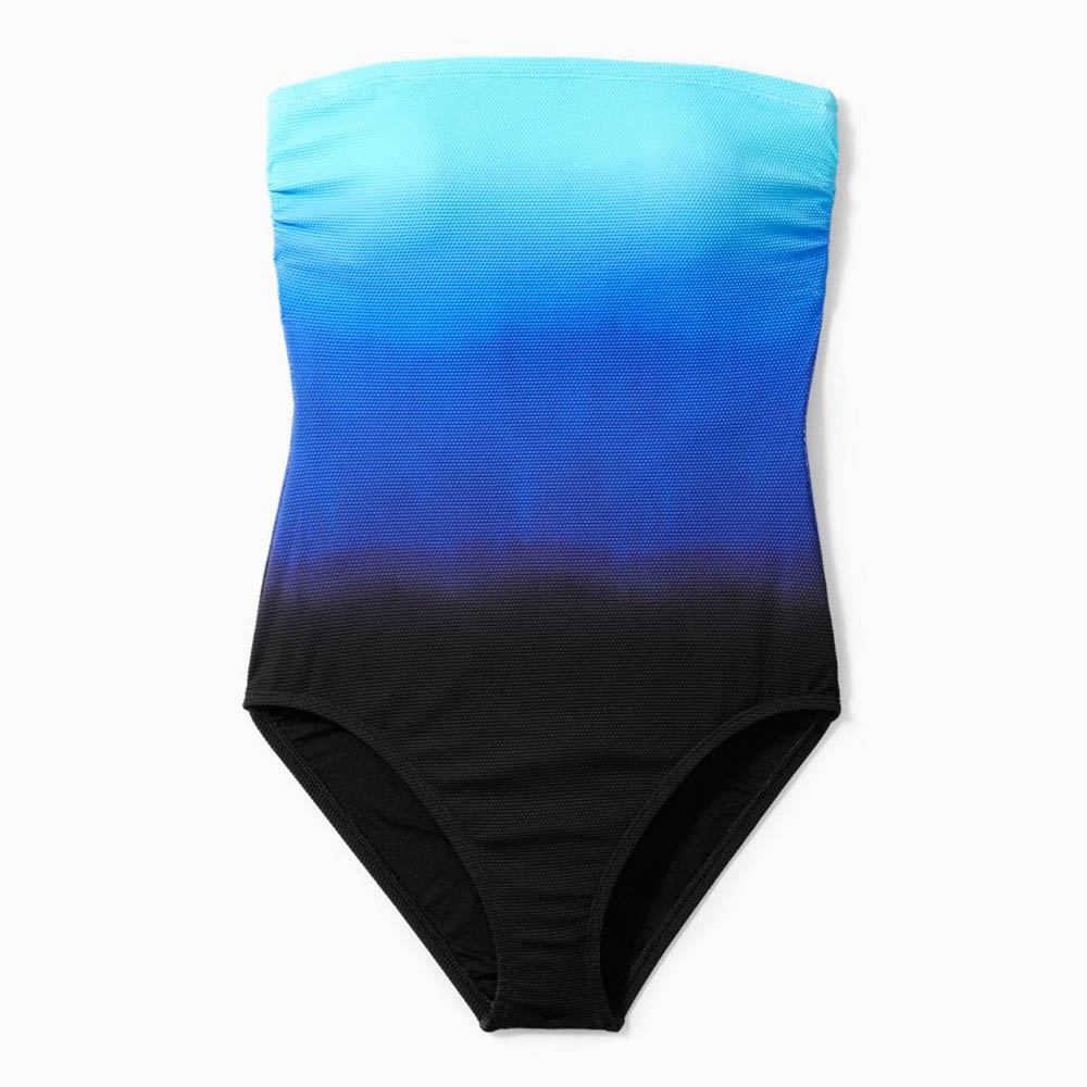 Tommy Bahama Island Cays Engineered Bandeau One-Piece Swimsuit in Black