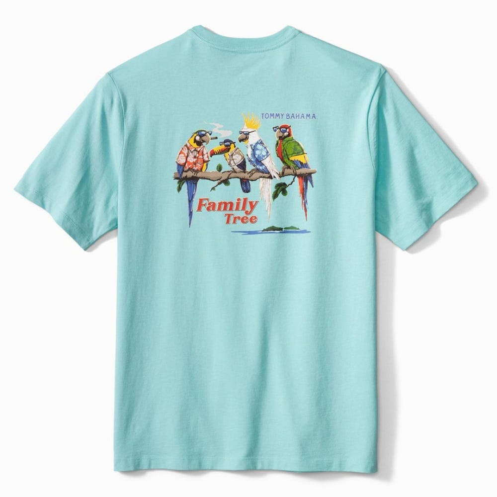 Tommy Bahama Family Tree T-Shirt in Hummingbird Blue