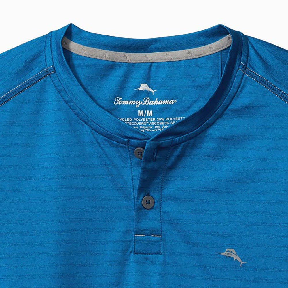 Tommy Bahama Wave Crest IslandZone® Henley T-Shirt in Dark Blue Muse
