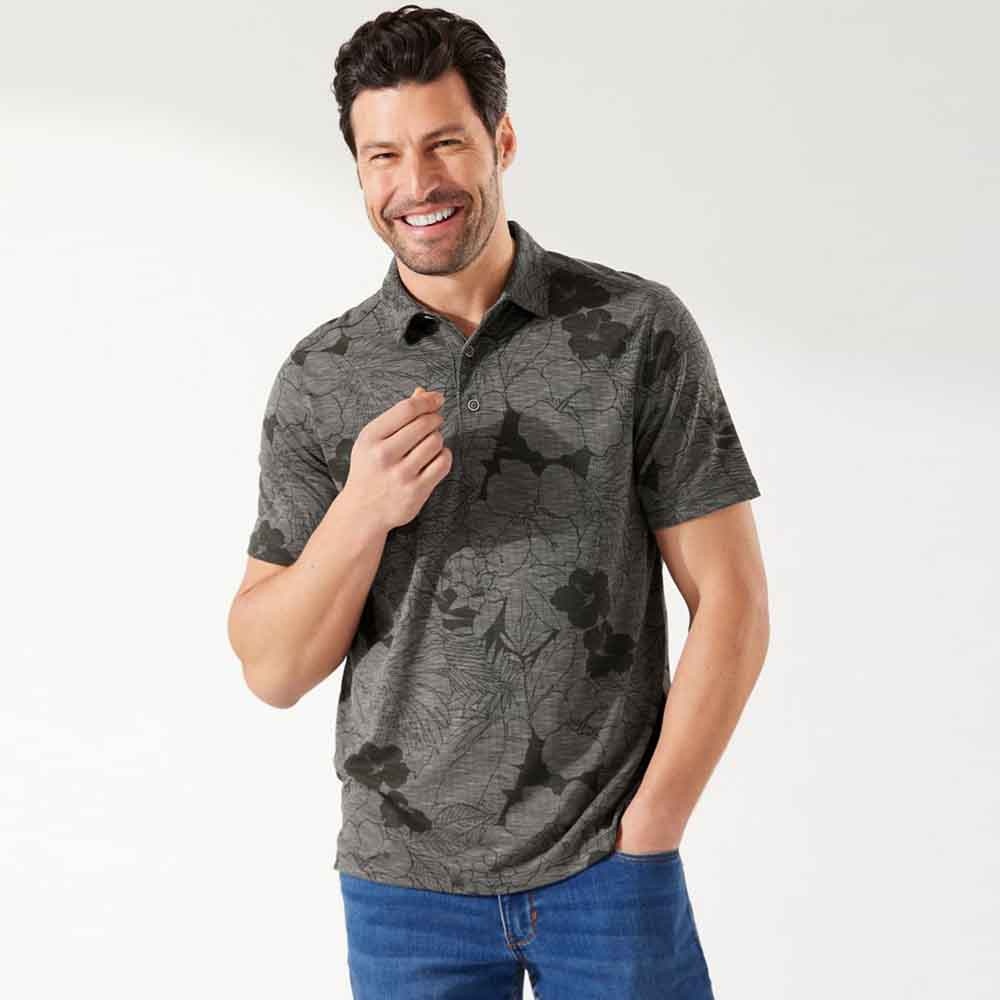 Tommy Bahama Miramar Blooms Polo in Coal