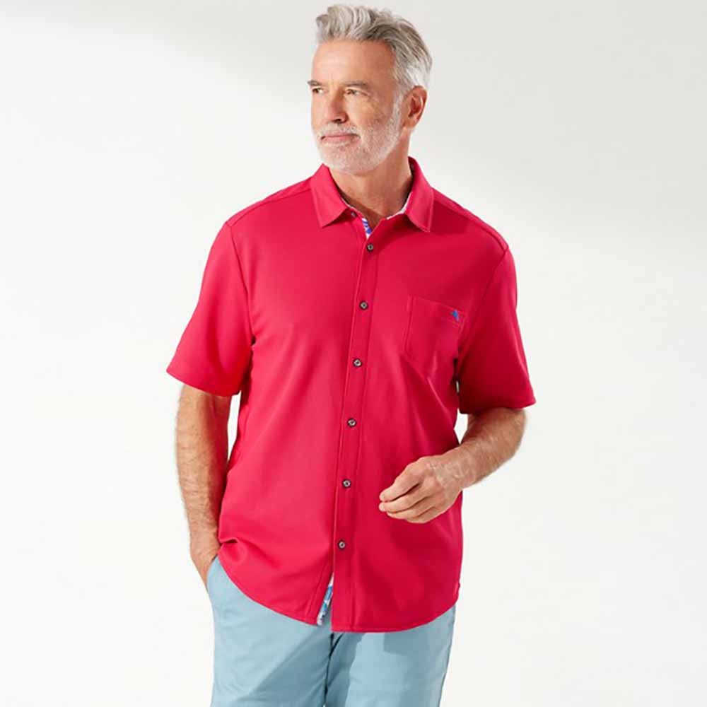 Tommy Bahama Garden Key Five o'Clock IslandZone® Camp Shirt in Pink Plumeria
