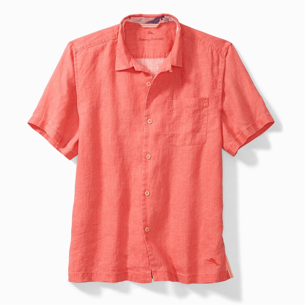 Tommy Bahama Sea Glass Camp Shirt in Light Havana