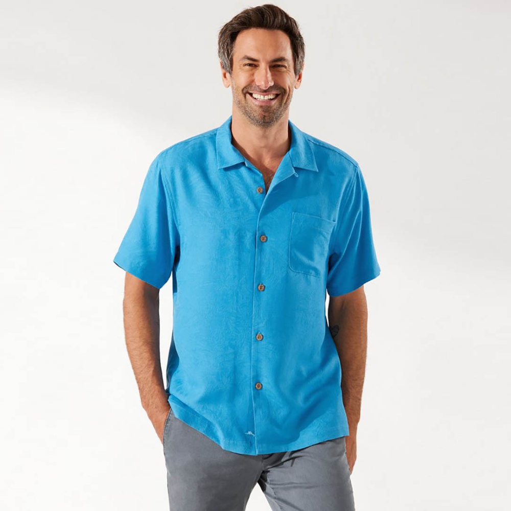 Tommy Bahama Tropic Isles Camp Shirt in Vibrant Sea