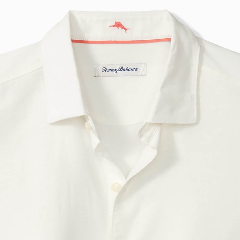 Tommy Bahama Firework Fronds Stretch-Linen Shirt in White
