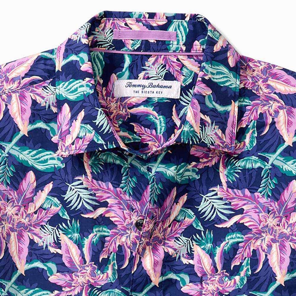 Tommy Bahama Siesta Key Night Flower IslandZone® Shirt in Dark Blue Muse