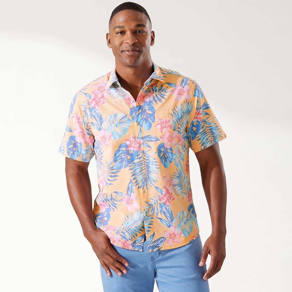 Tommy Bahama Nova Wave Boca Blooms Camp Shirt in Fever
