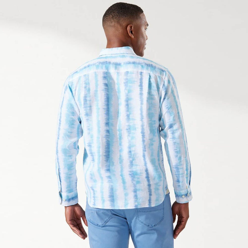Tommy Bahama Tie-Dyed Tides Linen Shirt in Dew Drop