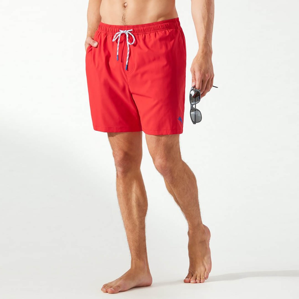 Tommy Bahama Naples Shore 6-Inch Swim Trunks in Boomerang Red