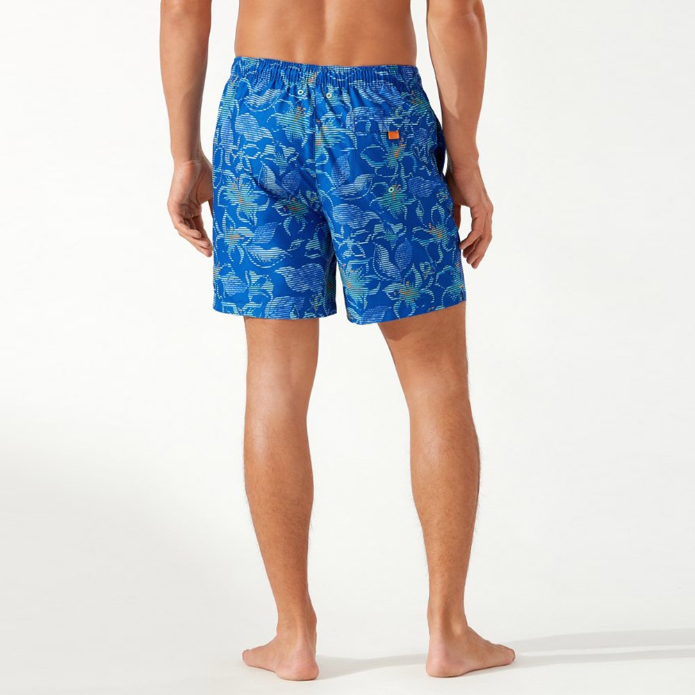 Tommy Bahama Naples Hibiscus Highway 6-Inch Swim Trunks in Monaco Blue