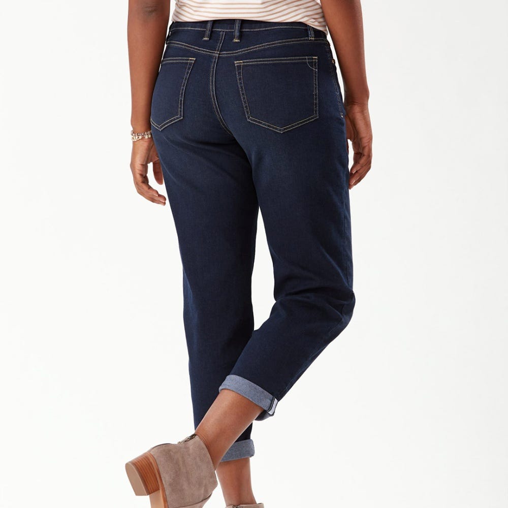 Tommy Bahama Boracay Indigo Slim Boyfriend Jeans in Dark Sandbar Wash