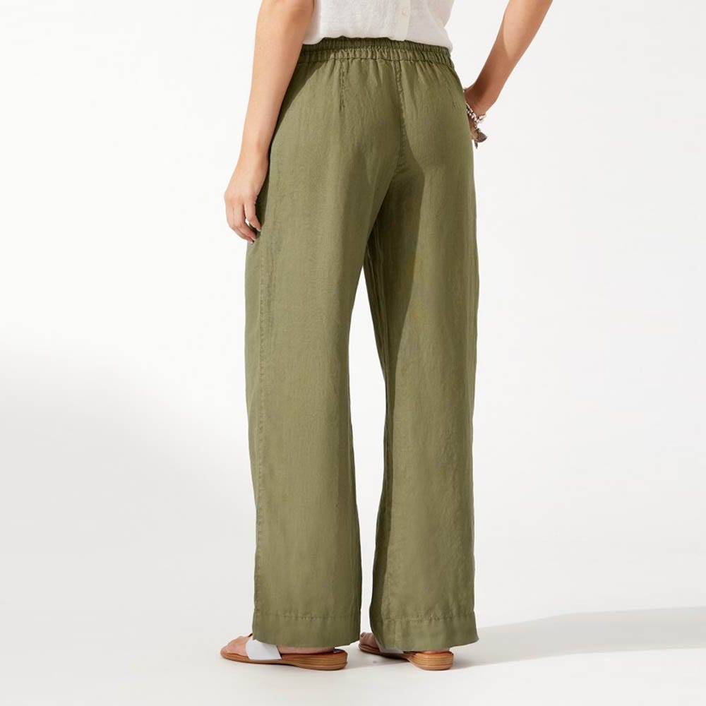 Tommy Bahama Two Palms High-Rise Linen Easy Pants in Tea Leaf