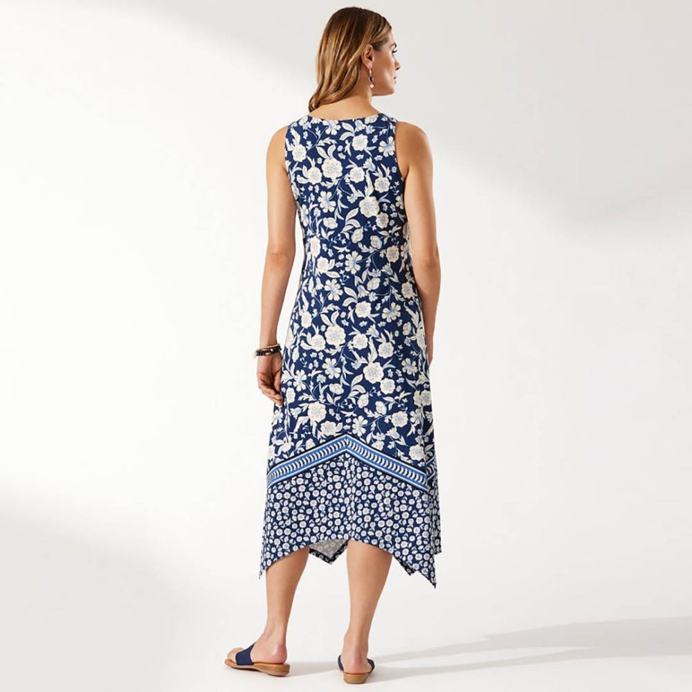 Tommy Bahama Victoria Floria Midi Dress in Island Navy