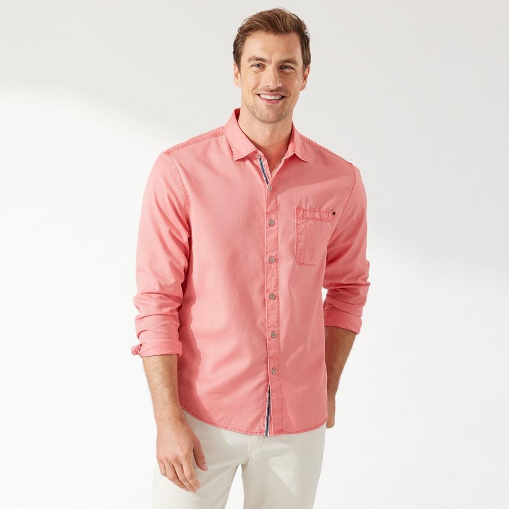 Tommy Bahama Tahitian Twilly Shirt In Pure Coral