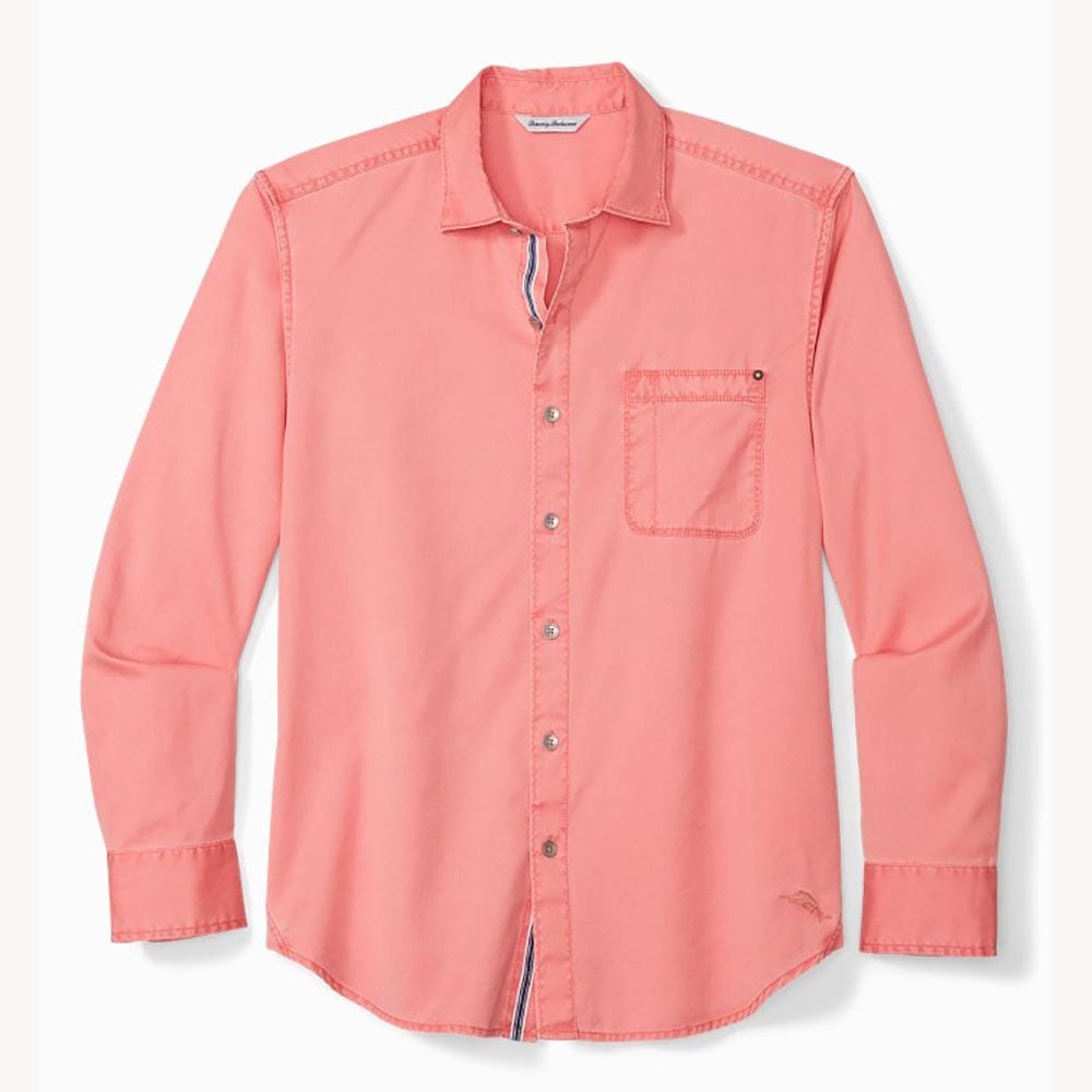 Tommy Bahama Tahitian Twilly Shirt In Pure Coral